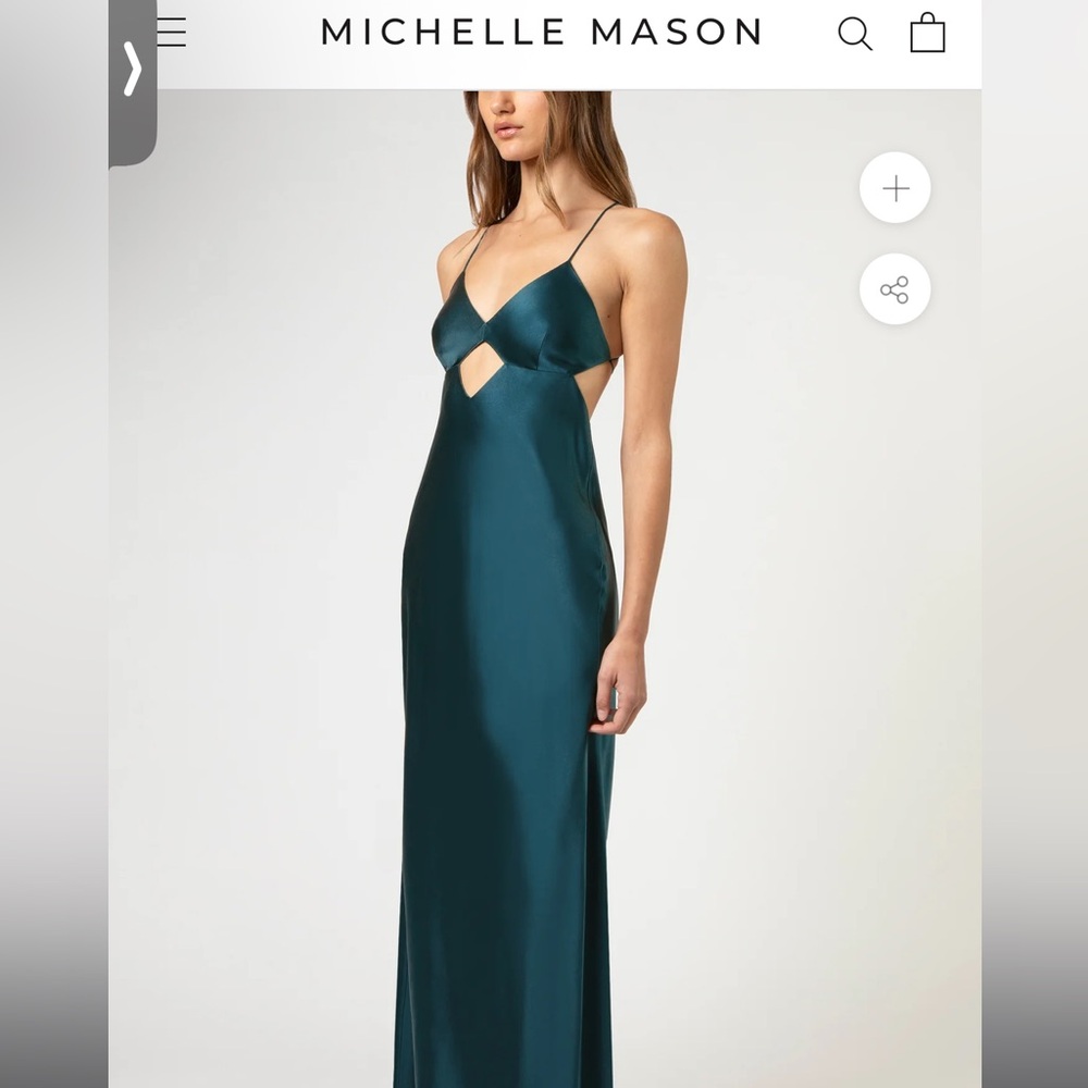Michelle Mason Teal Maxi Dress - Picture 2 of 4